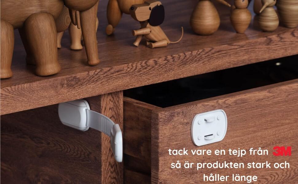 10X Barnlås säkerhetslås för lådor Generic