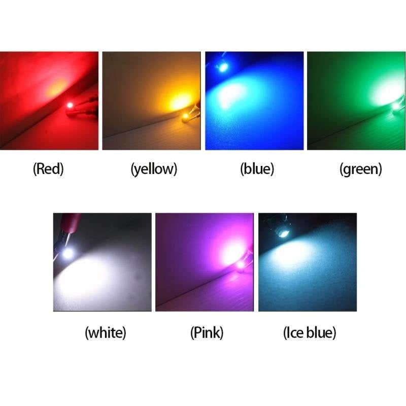 10-pack LED Lampa Diod Neo Wedge T5/T4,7 Blå Generic