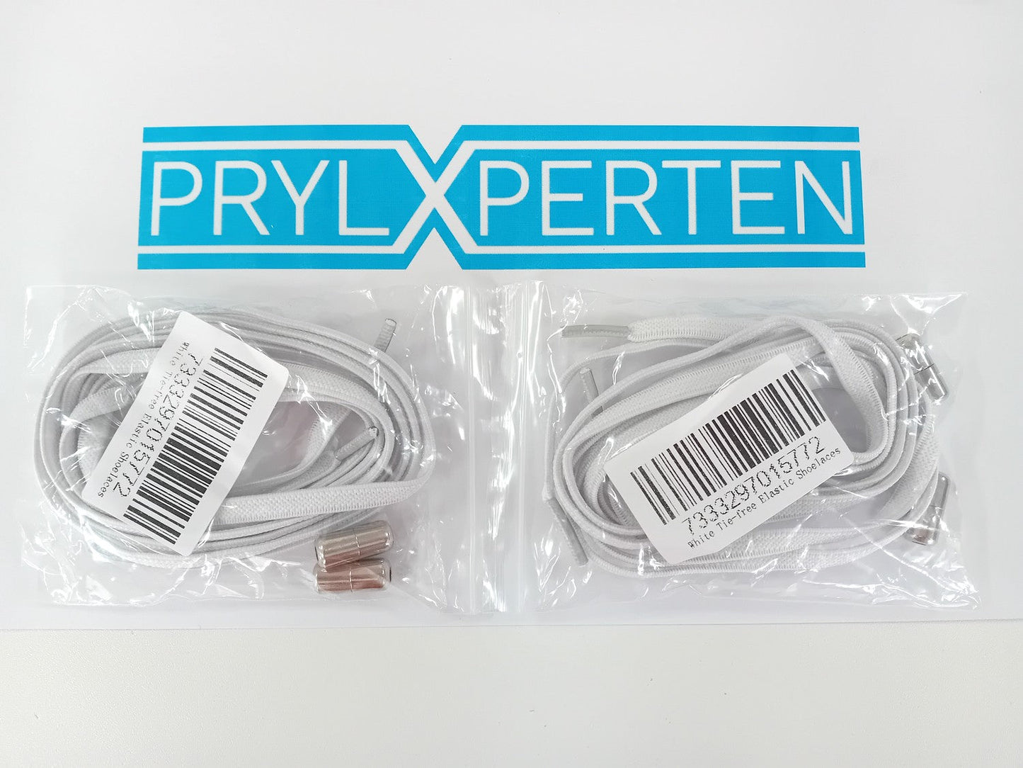 2 Par Vita Knytfria Elastiska Skosnören Generic