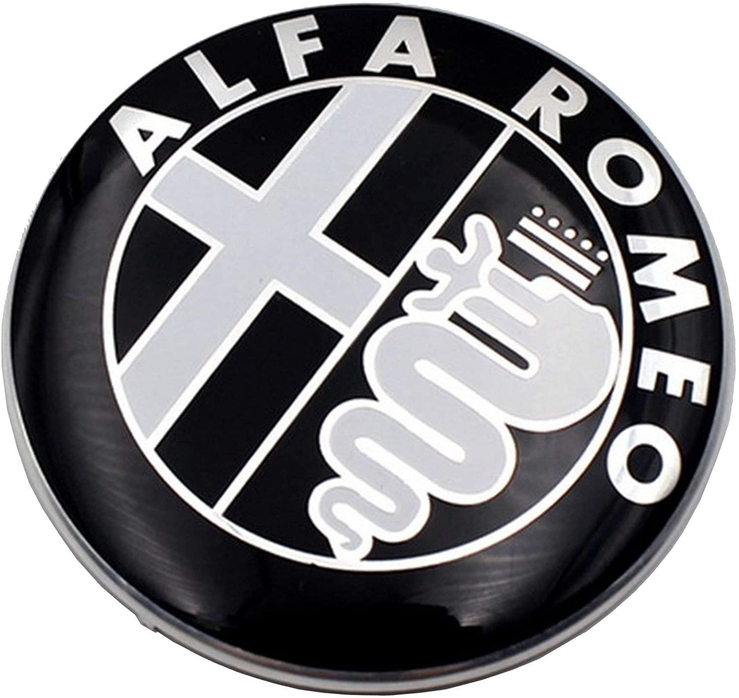 2X Svart 74mm Alfa Romeo Motorhuv Bagagelucka Emblem Generic