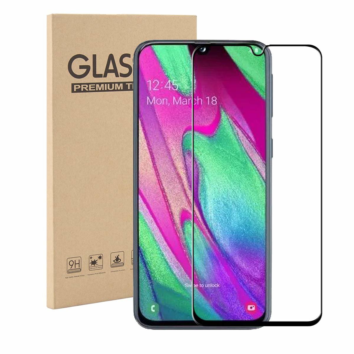 2X Skärmskydd i Härdat Glas för Samsung Galaxy A40 Generic