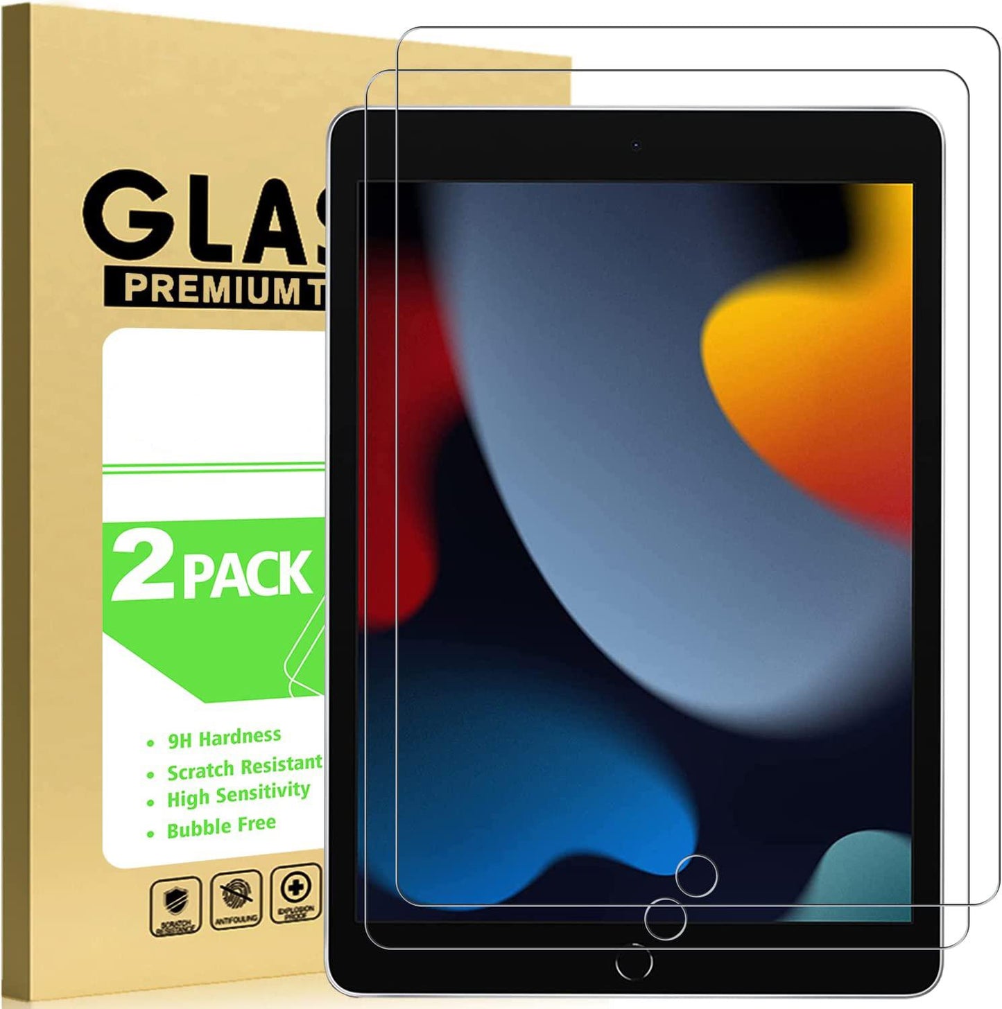 2X Displayskydd i härdat glas till iPad 10.2 iPad 7,8,9 Generic