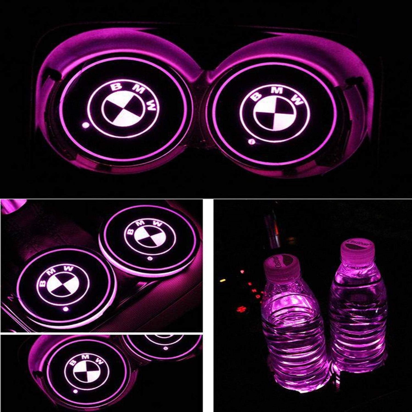 2X BMW logo Led bottenplatta till mugghållare Generic
