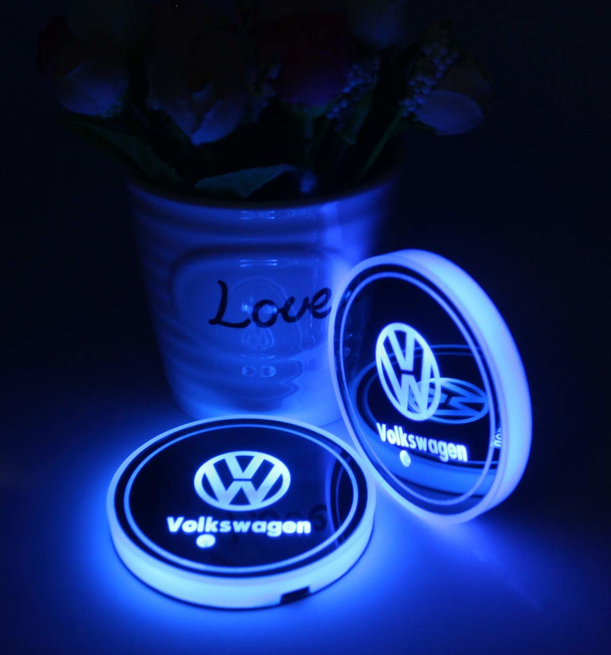 2X Volkswagen Led bottenplatta till mugghållare Generic