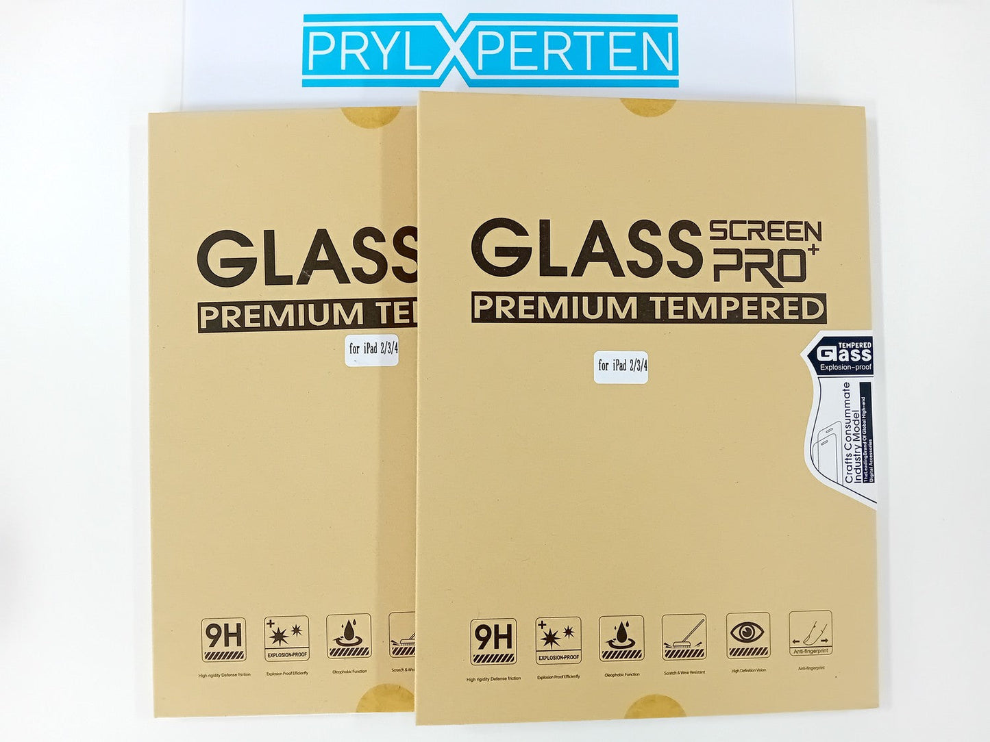 2x Displayskydd i härdat glas till iPad 2/3/4 Generic