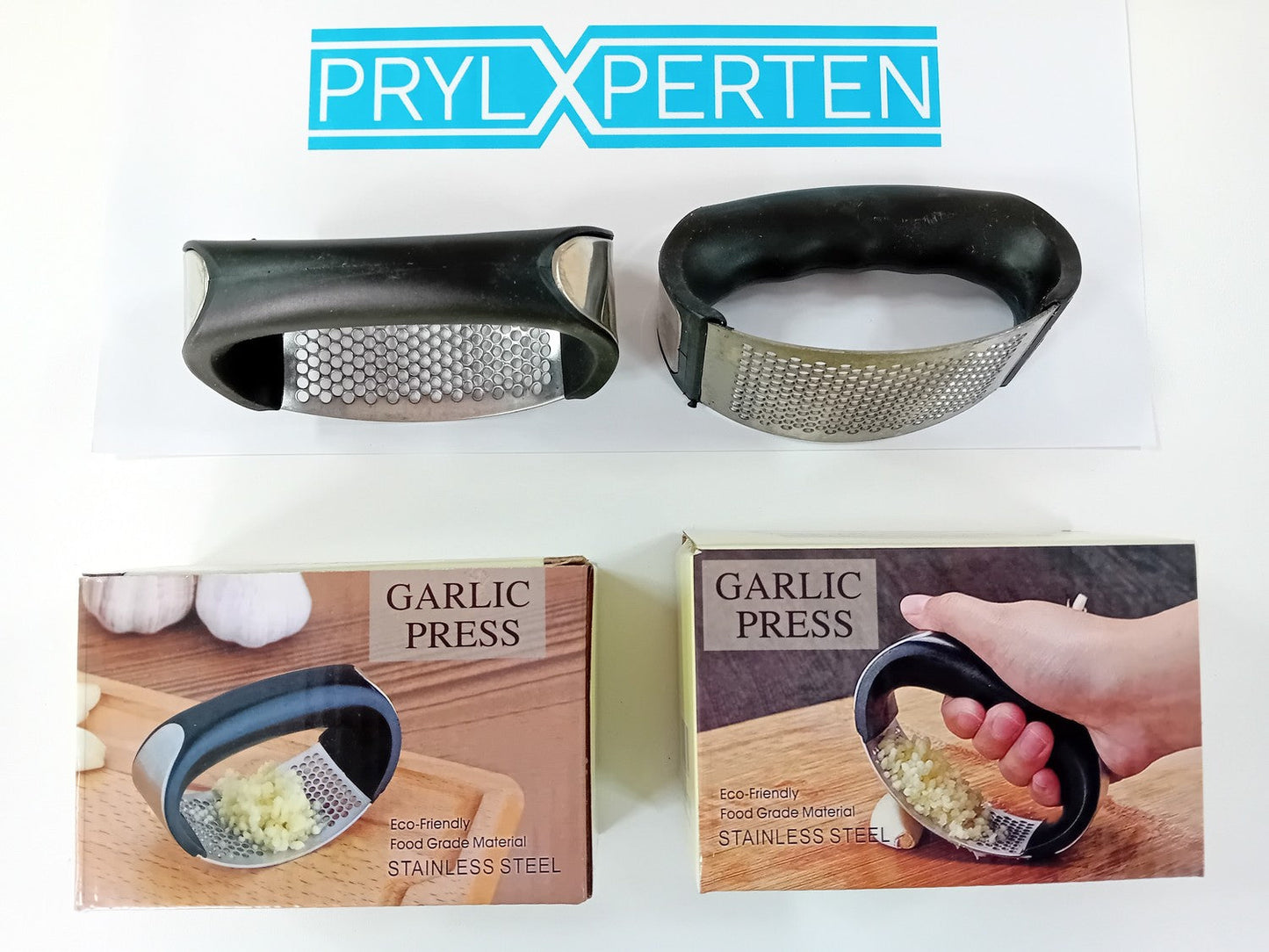 2x Vitlökspress tillverkat av kraftig stål Generic