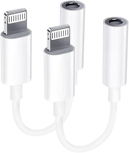 2x Lightning till 3,5 mm adapter för hörlurar Generic