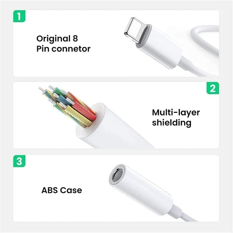 2x Lightning till 3,5 mm adapter för hörlurar Generic