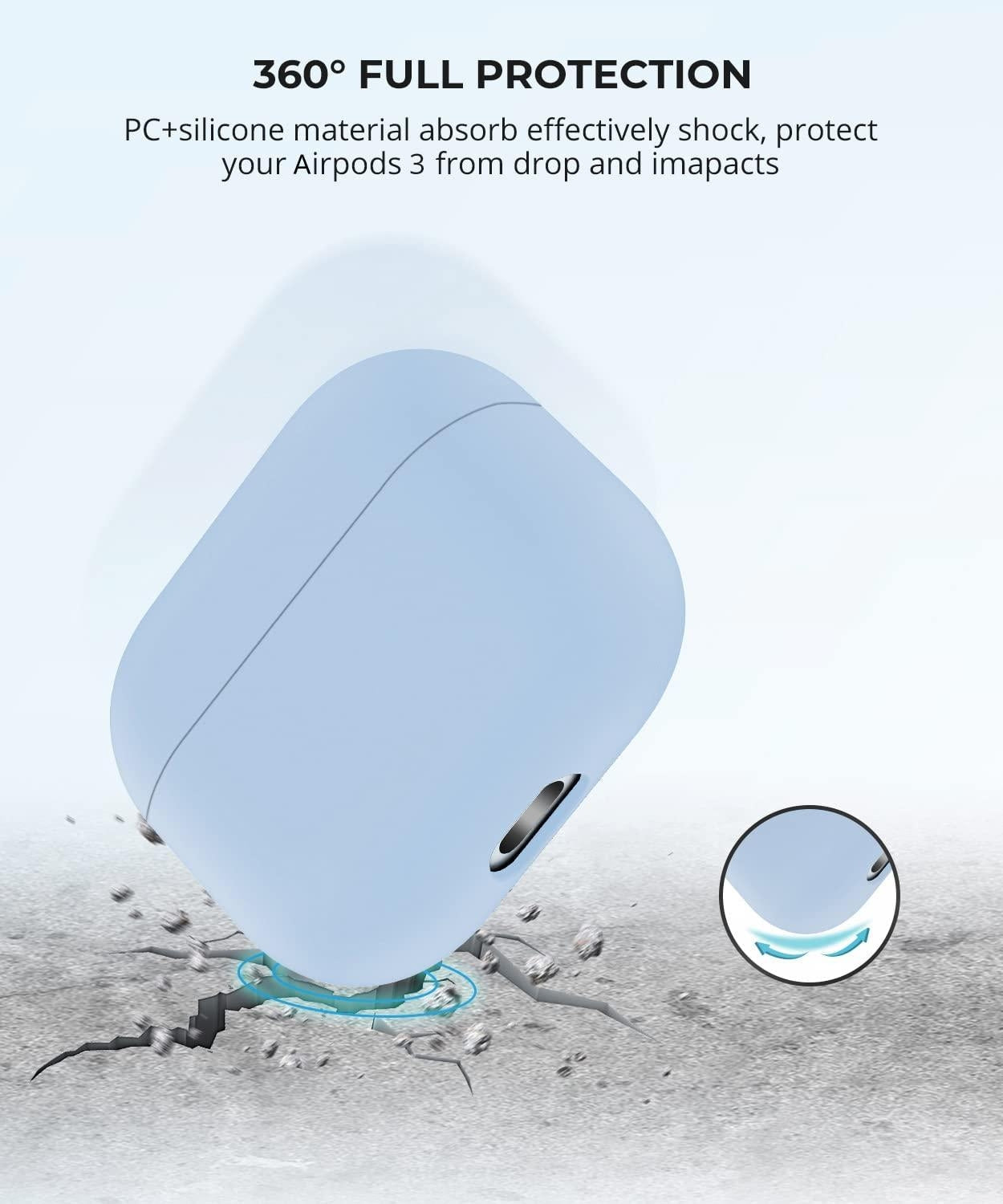 2x Lila Apple AirPods 3 skal silikon skyddsfodral för AirPods 3 Generic