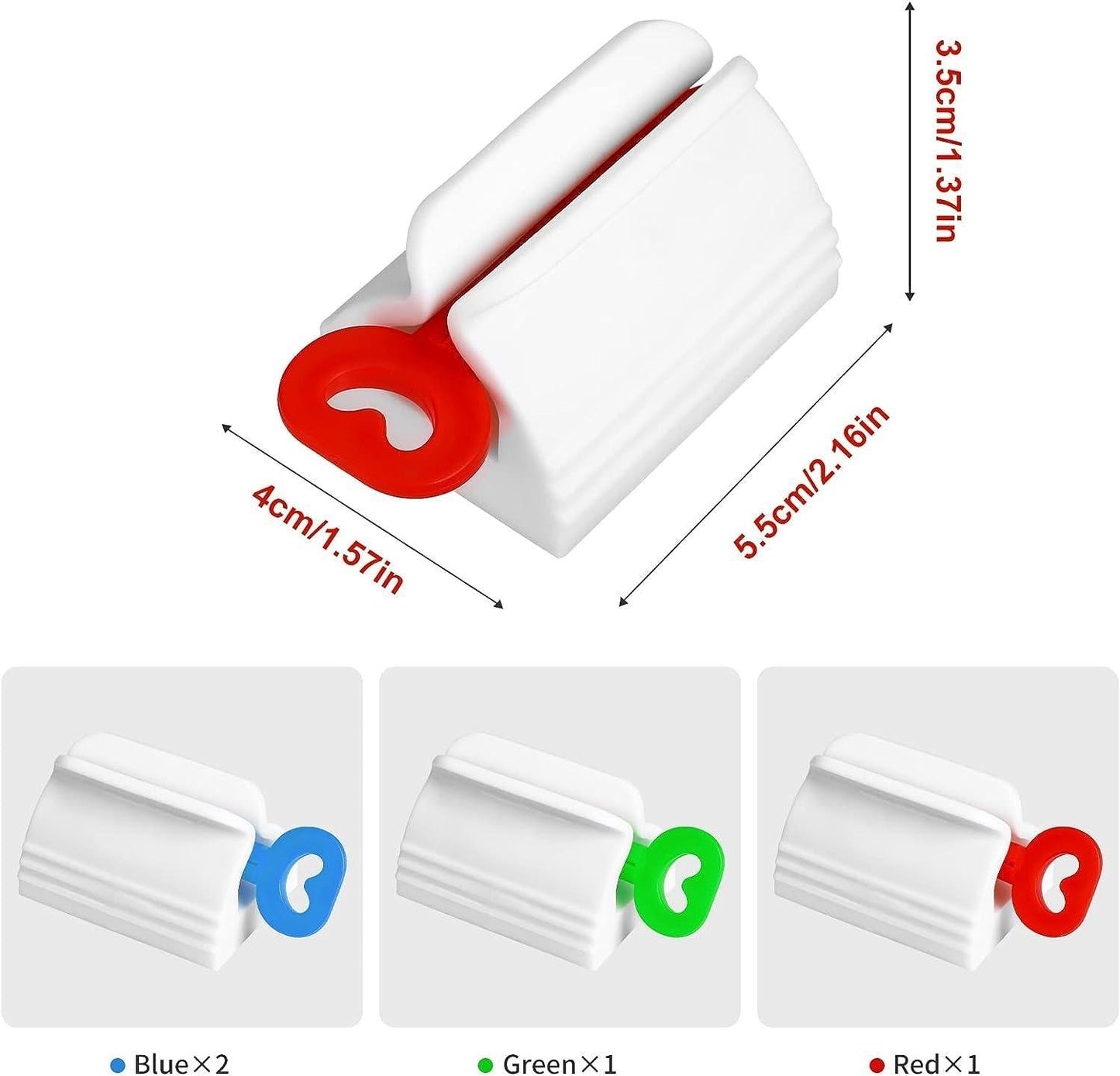 2x Röd Tandkrämsklämma Tubpress Tubhållare Generic