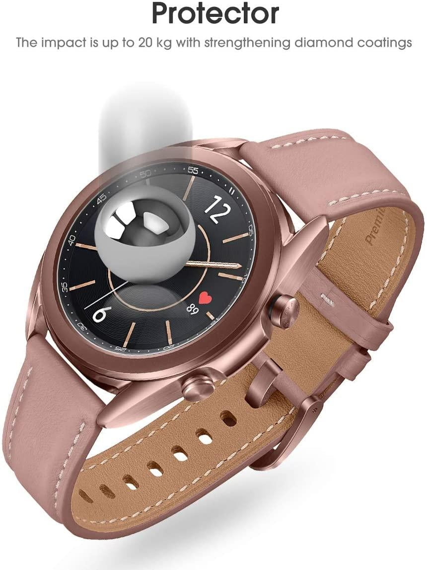 2x Härdat glas skärmskydd till Samsung Galaxy Watch 41mm Generic