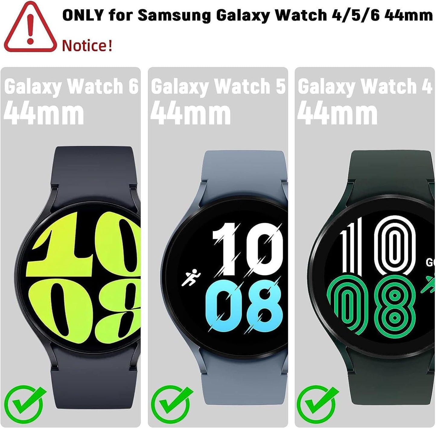 2x Härdat glas skärmskydd till Samsung Galaxy Watch 44mm Generic