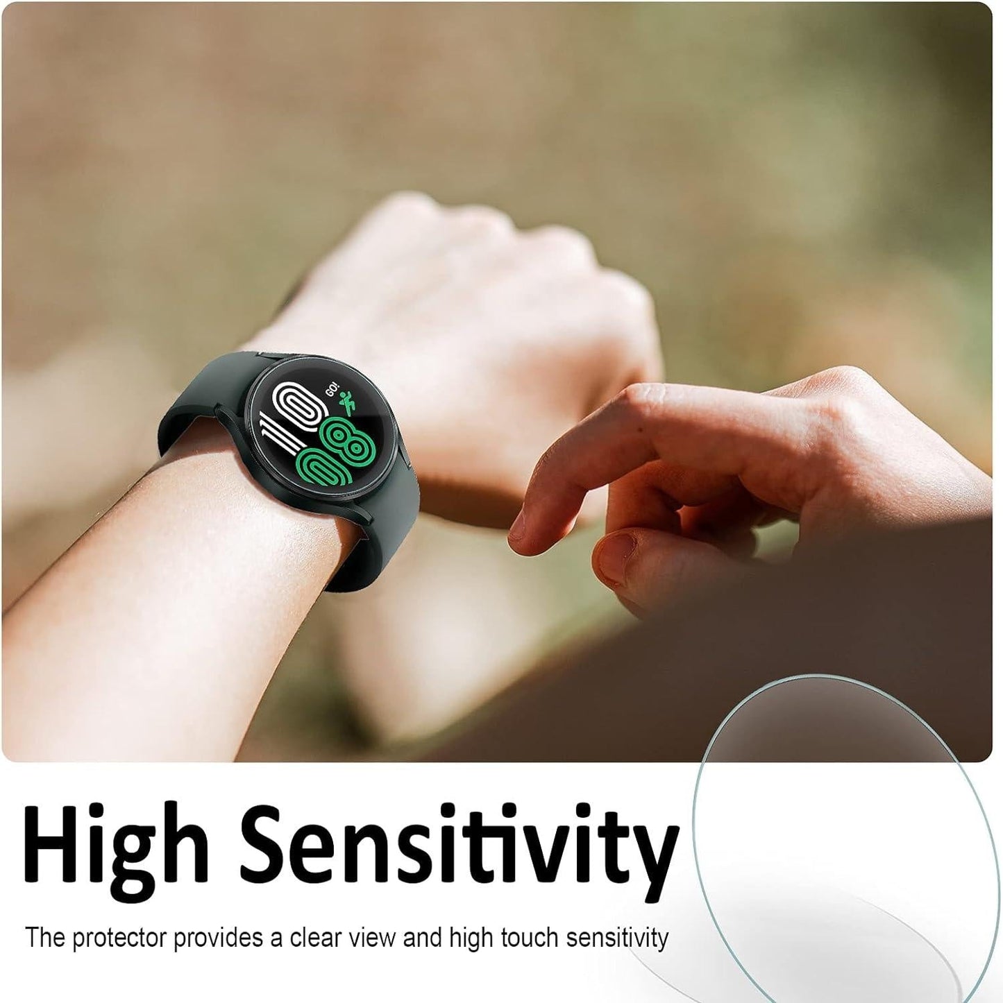 2x Härdat glas skärmskydd till Samsung Galaxy Watch 44mm Generic