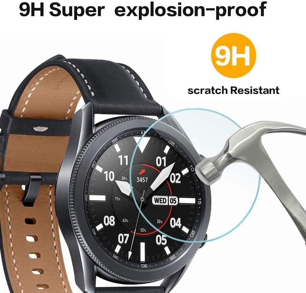 2x Härdat glas skärmskydd till Samsung Galaxy Watch 45mm Generic