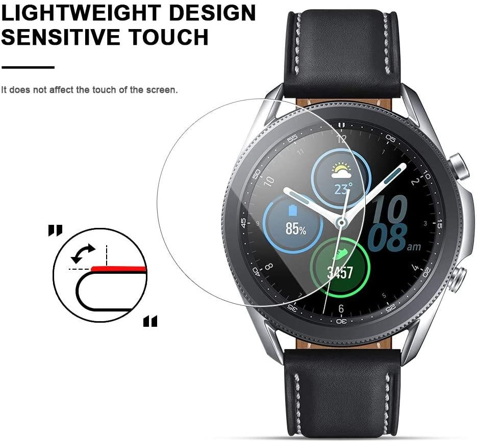 2x Härdat glas skärmskydd till Samsung Galaxy Watch 45mm Generic