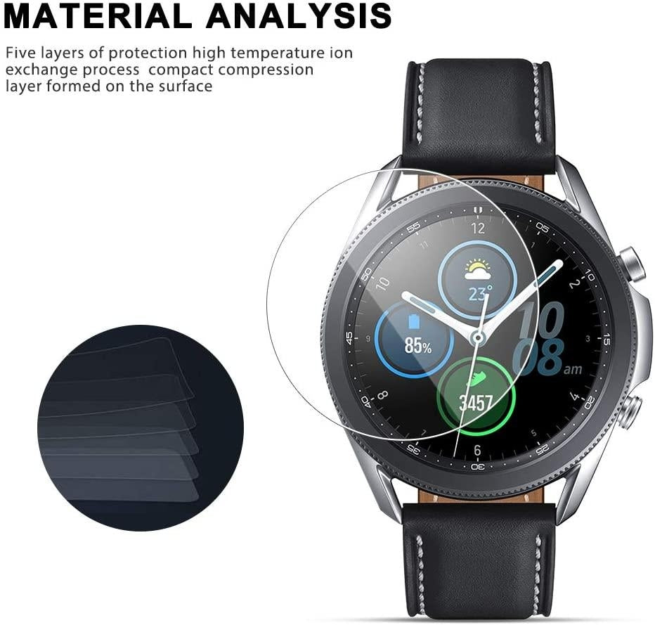 2x Härdat glas skärmskydd till Samsung Galaxy Watch 45mm Generic