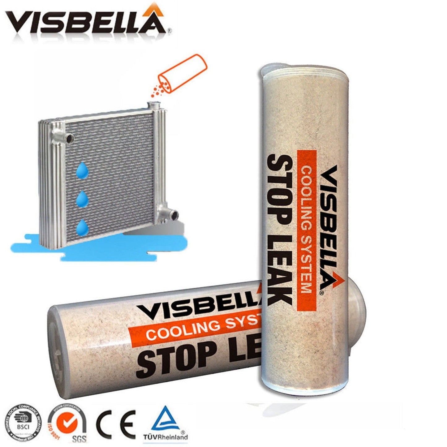 2x Visbella Kylartätning Radiator Vattentätning 1st Generic
