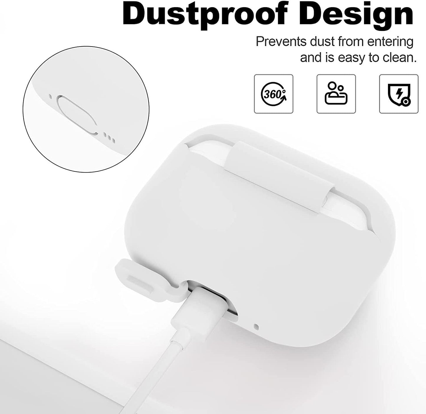 2x Vit Airpods PRO 2 Silikonskal fodral Generic