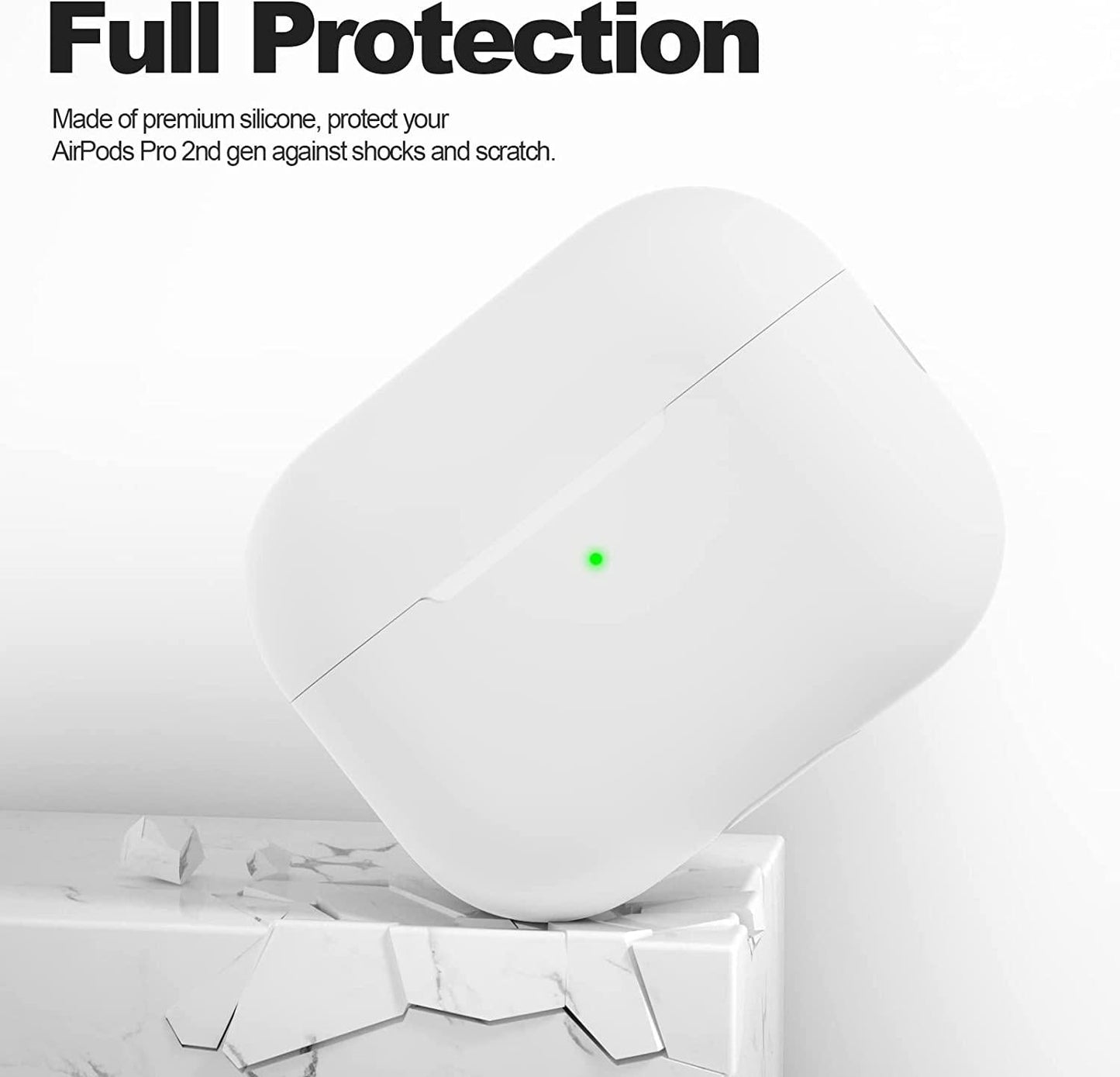 2x Vit Airpods PRO 2 Silikonskal fodral Generic