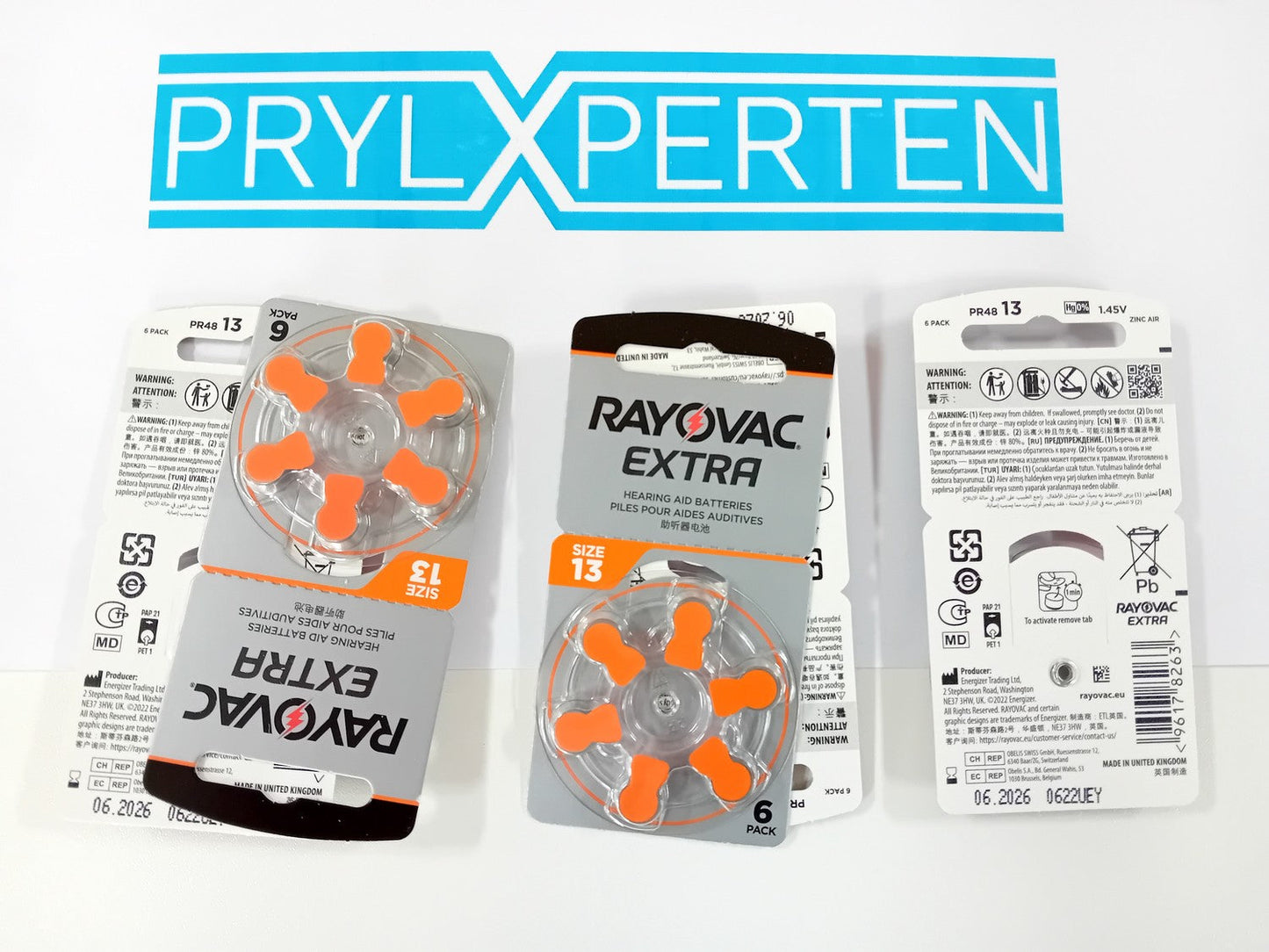 30st Rayovac EXTRA 13 ORANGE 5x6 st Generic