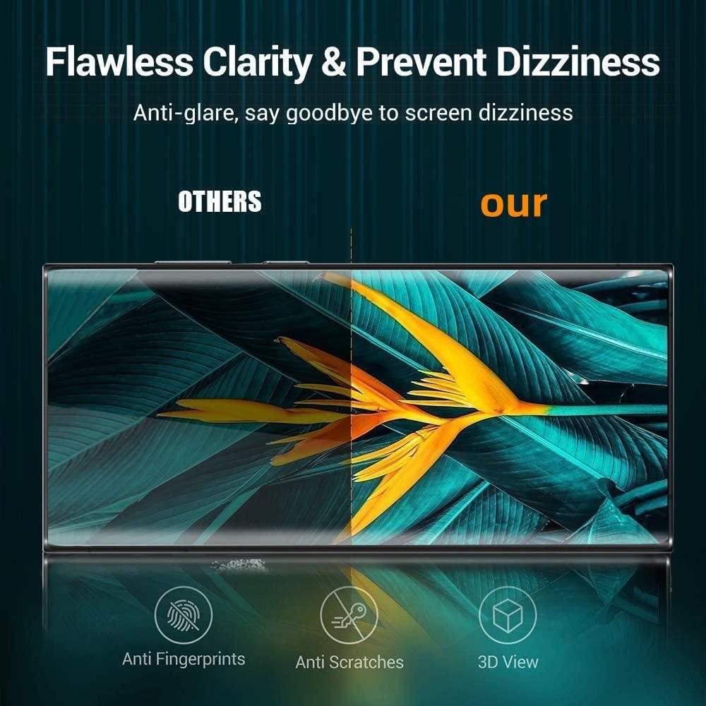 3X Härdat Glasskydd Samsung S23 Ultra Full Fit ,Fingerprint Generic
