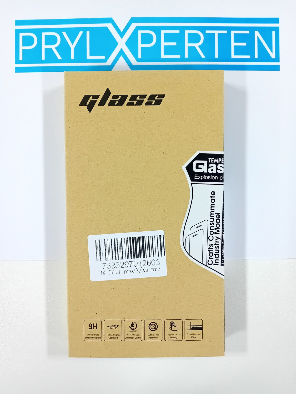 3X Härdat Glasskydd iPhone 11 Pro / X / Xs 5D Full Fit Generic