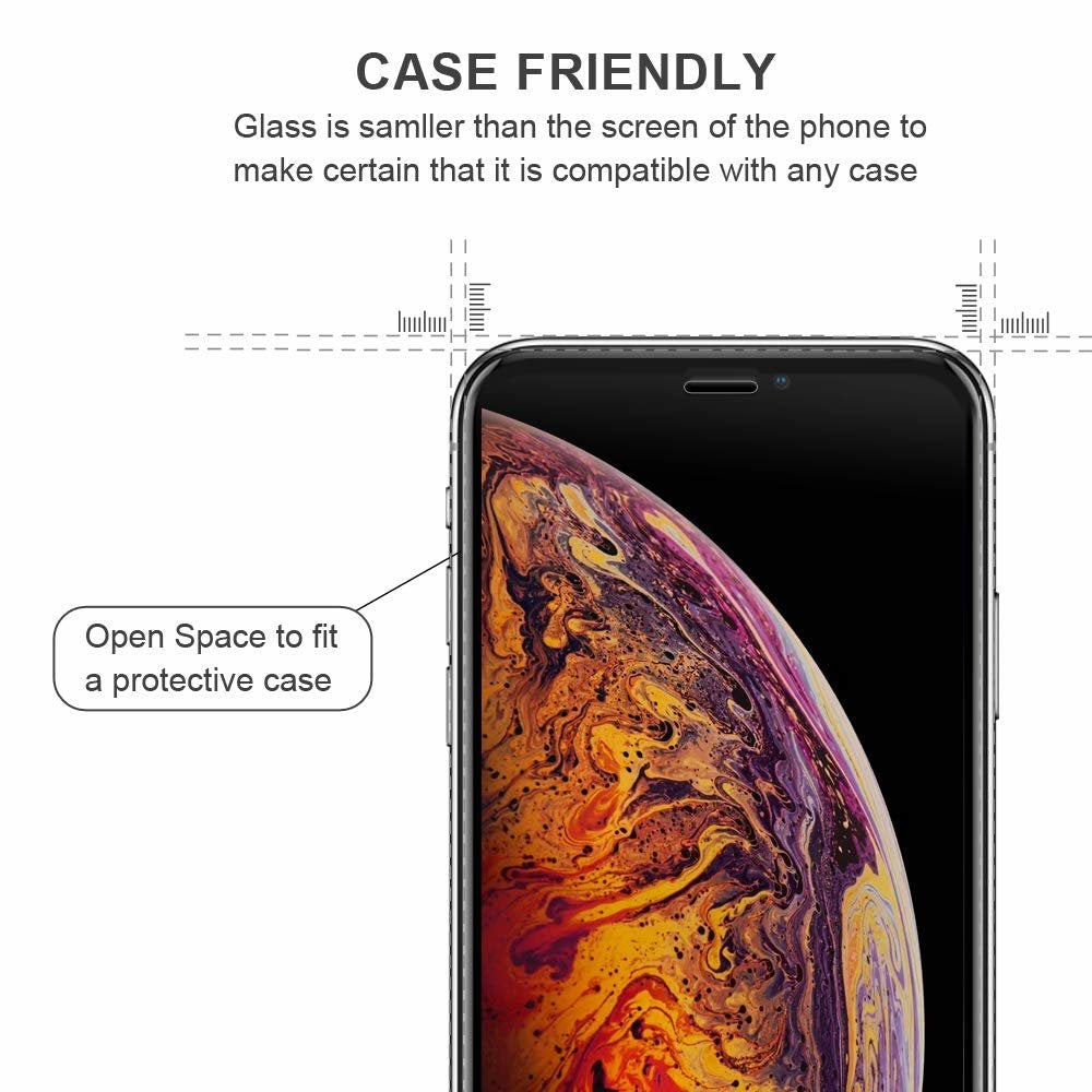 3X Härdat Glasskydd iPhone 11 Pro / X / Xs 5D Full Fit Generic