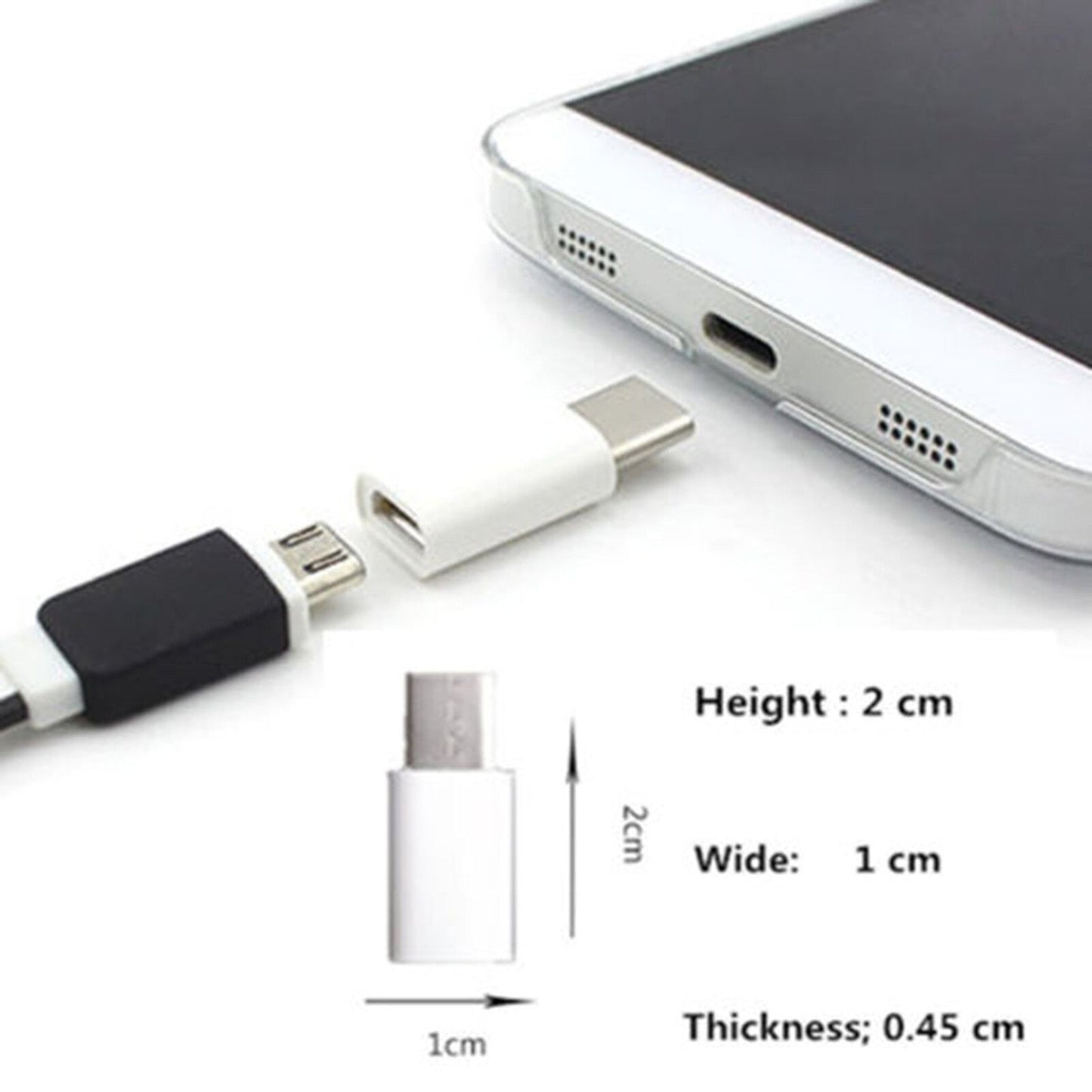 3x Adapter Micro-USB till USB-C-hane USB C hane Generic