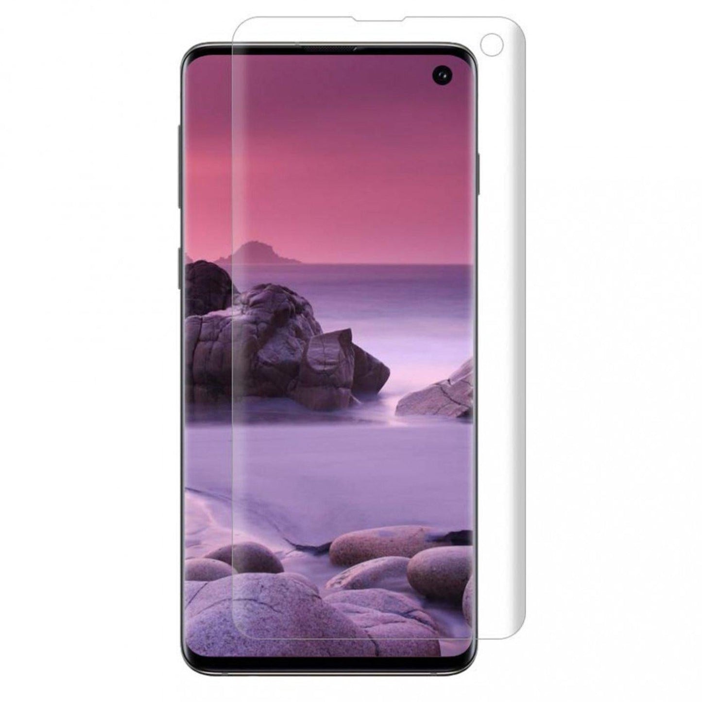 3x Heltäckande Skärmskydd för Samsung S10 Plus i Plast fingeravtryck Generic