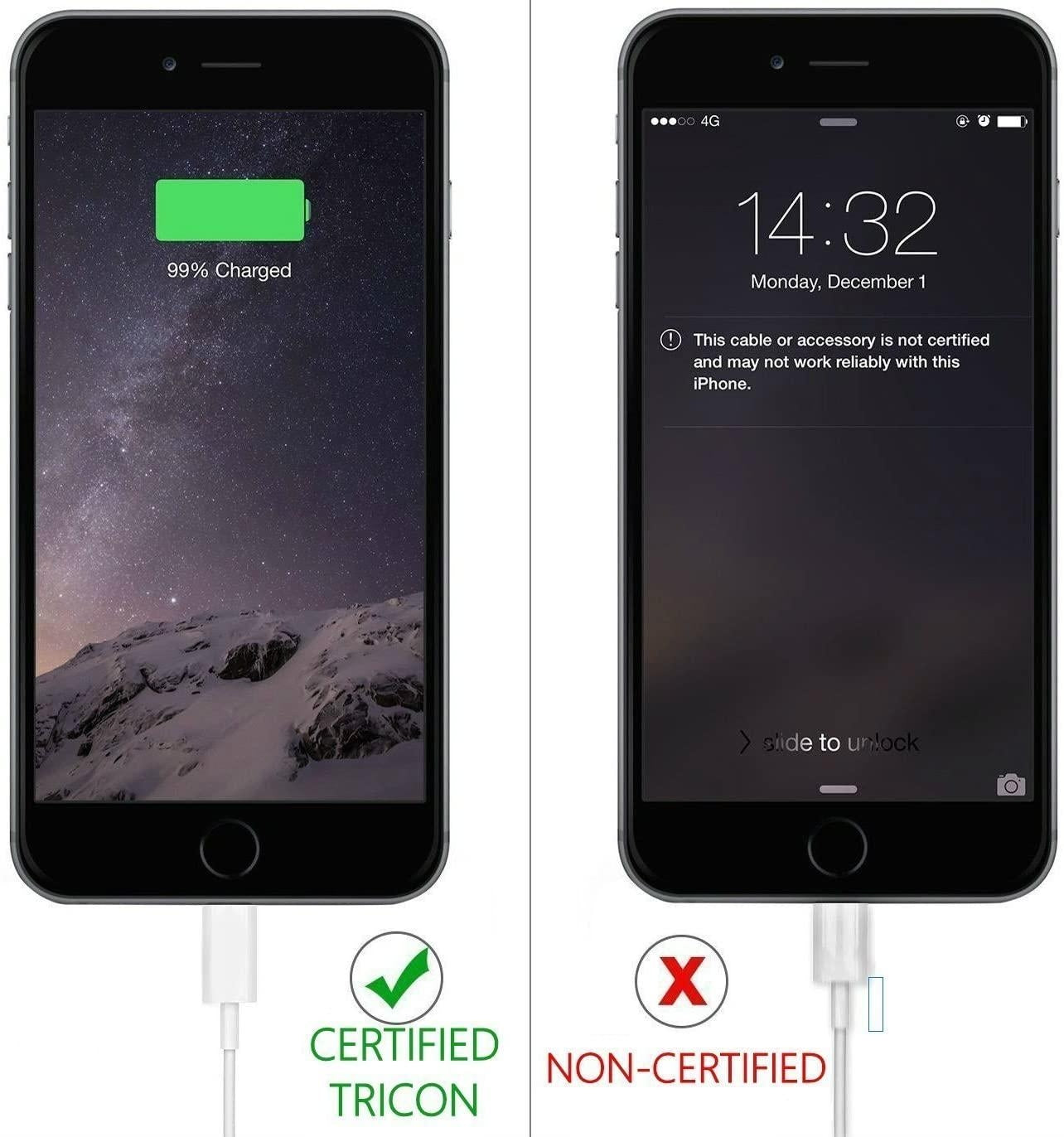 3x Lightning USB kabel till Apple (3 Meter) Generic