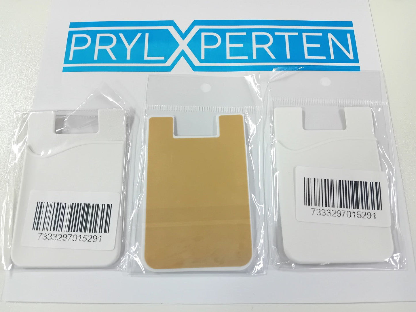 3x Silikon korthållare / plånbok universal Vit Generic