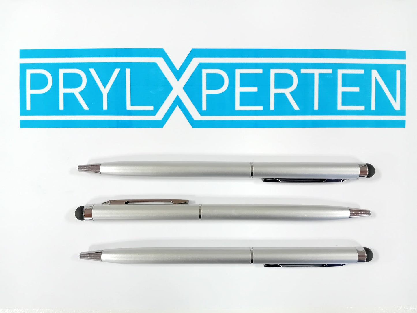 3x Silver 2 i 1 kulspets + Stylus Penna för iPad, iPhone + flera. Generic