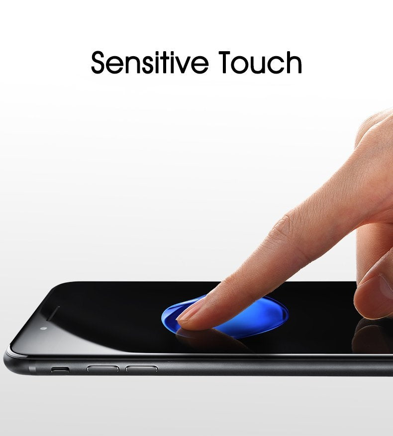 3x Härdat Glasskydd iPhone 6/7/8 Plus 5D Täcker hela skärmen Svart Generic