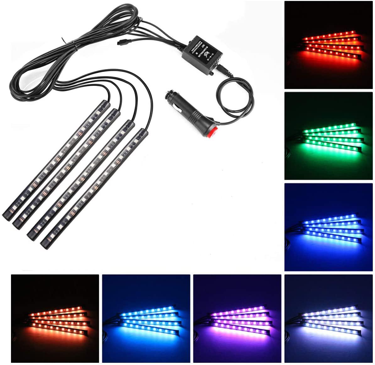 4 Pack LED Slinga 48 Led Multicolor APP Styrt Vattentät Generic