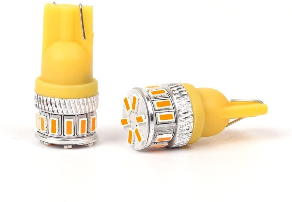 4X T10 Canbus W5W 18 st 3014 LED - Gul Generic