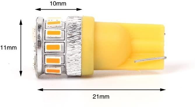 4X T10 Canbus W5W 18 st 3014 LED - Gul Generic