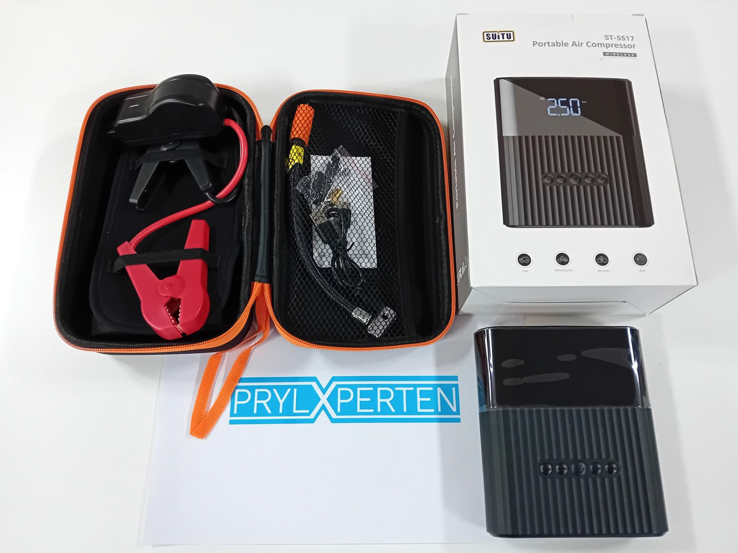 4 i 1 Starthjälp med luftkompressor och powerbank-funktion samt ficklampa Generic