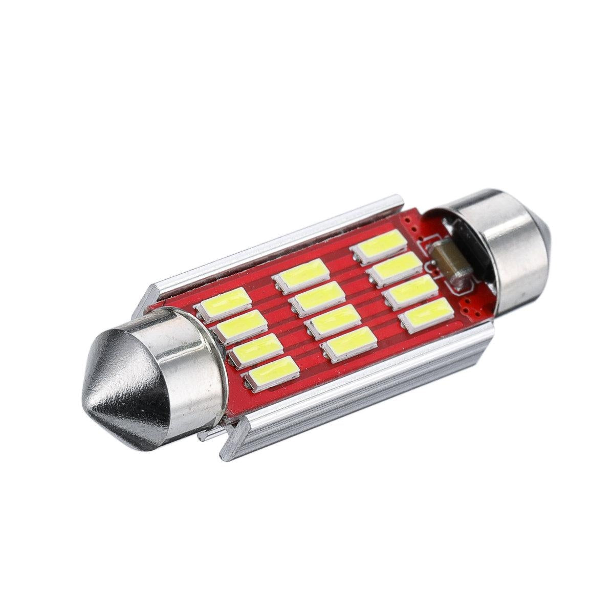 4x CANBUS C5W SV8,5 Festoon 12 LED 4014 39mm- Vit Generic