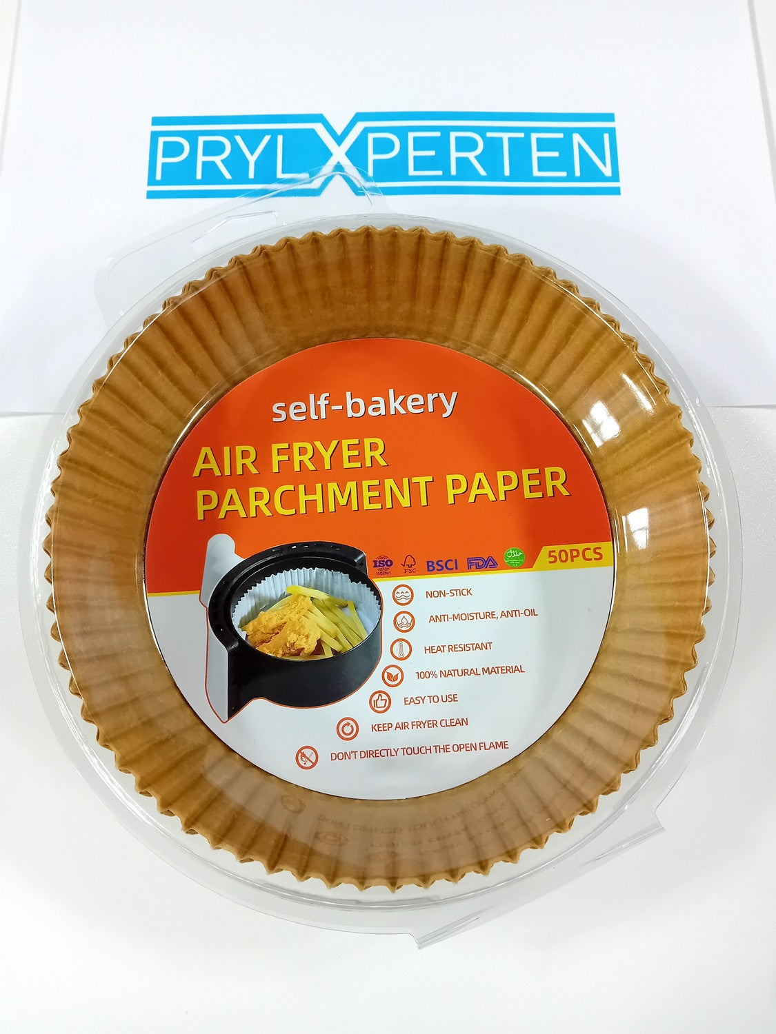 50st 16x4,5 cm Air Fryer Bakplåtspapper Ark Formar Runda Engångspapper Generic