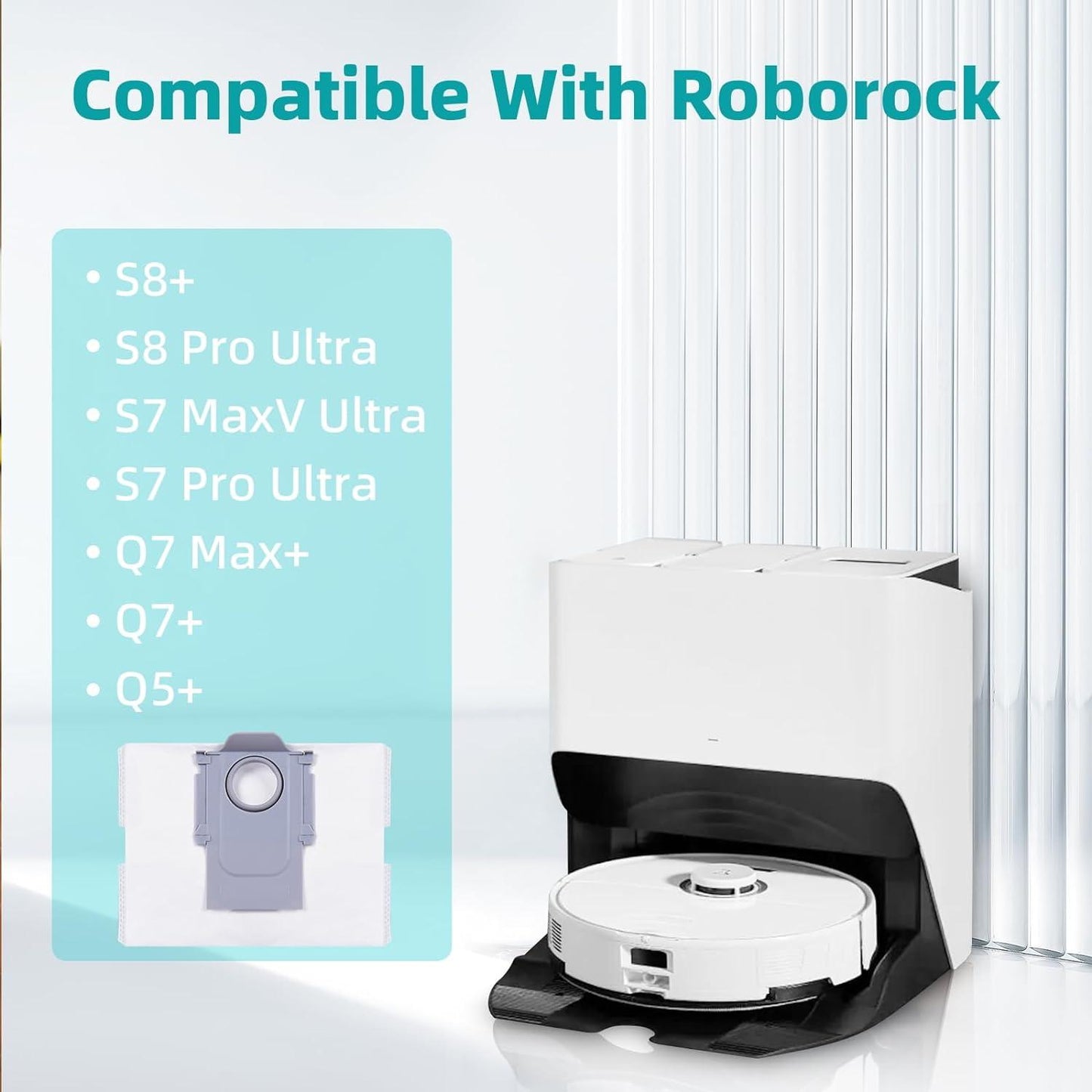 5x Dammsugarpåsar Xiaomi Roborock S8+ / S8 Pro Ultra mm. Generic