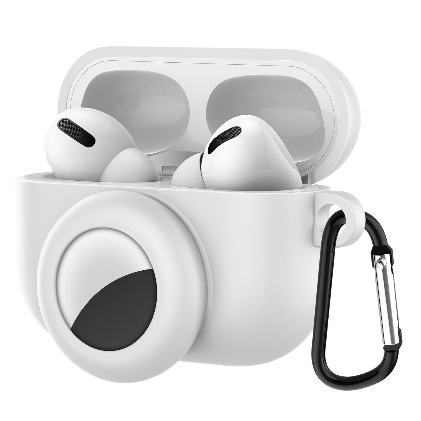AirPods Pro silikonskal med AirTag hållare Vit Generic