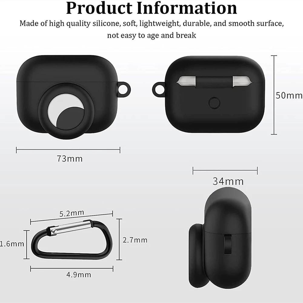 AirPods Pro silikonskal med AirTag hållare Vit Generic