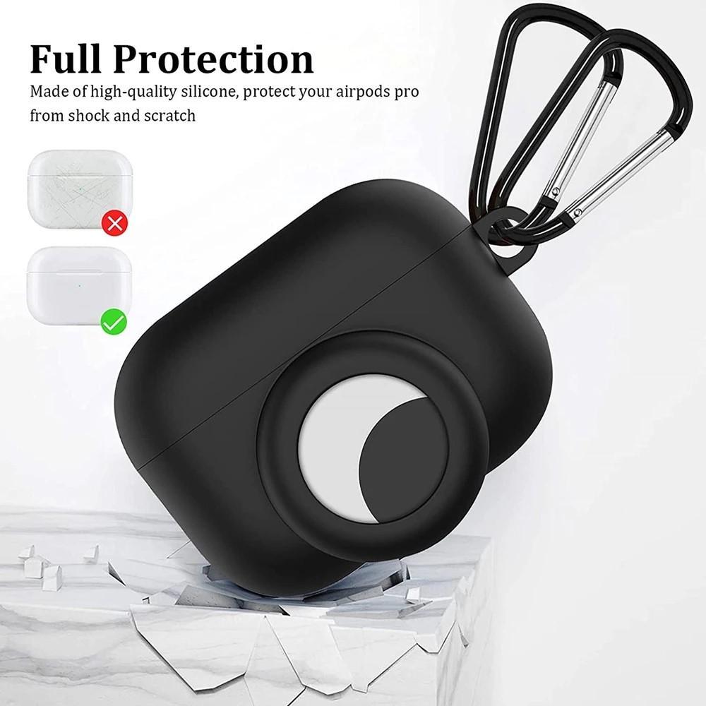 AirPods Pro silikonskal med AirTag hållare Vit Generic