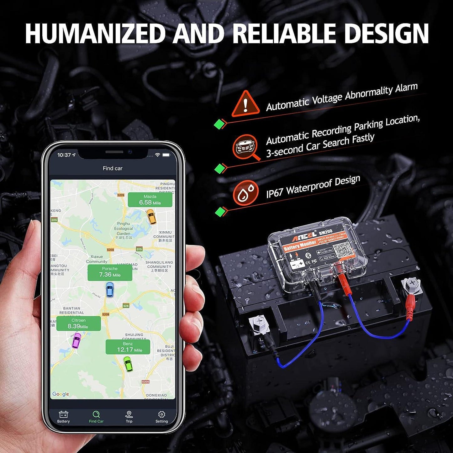Ancel BM200 Batteri monitor app Bluetooth Generic