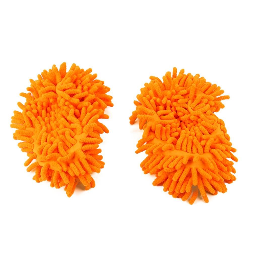 Ett par Orange Rengöring Mopp Skor golvmopp Skor Generic