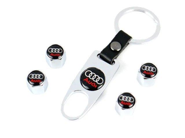 Audi logo ventilhattar med nyckelring Generic
