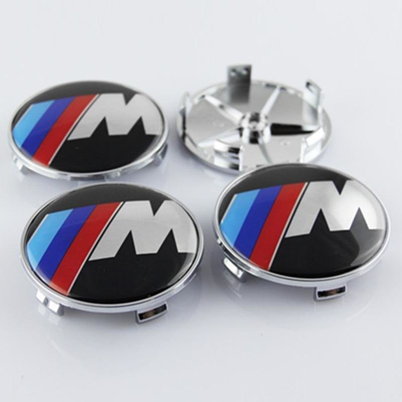 B14 - 68MM 4-pack Centrumkåpor BMW M Logo Generic