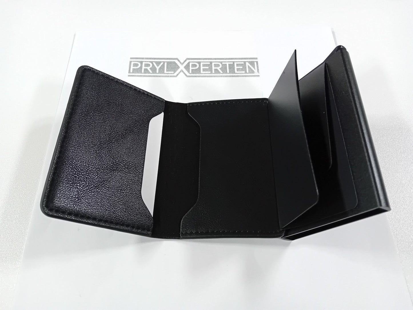 Svart RFID - NFC Skydd Läder Plånbok Korthållare 6st Kort Generic