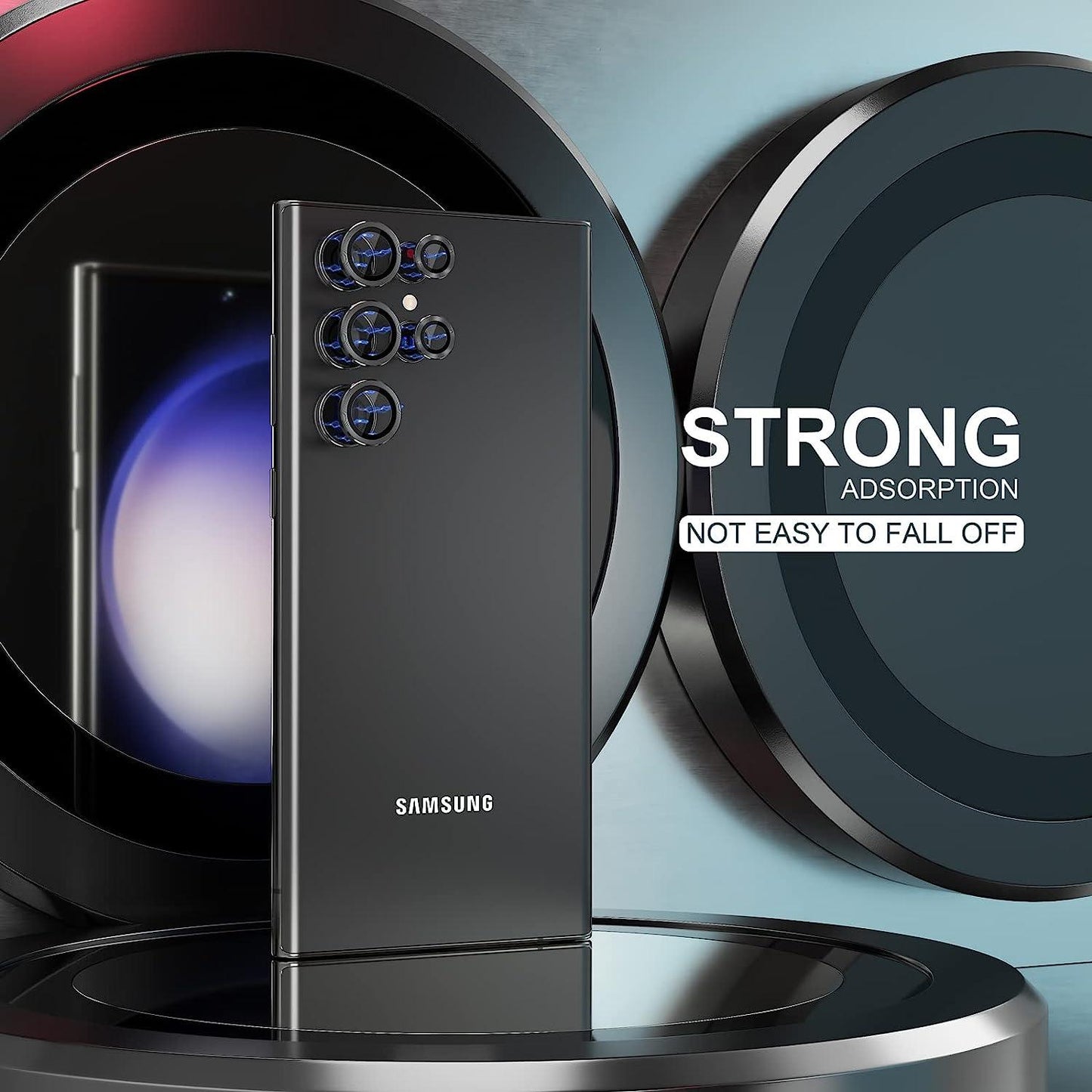 Svart Samsung S23 Ultra Kamera Linsskydd Generic