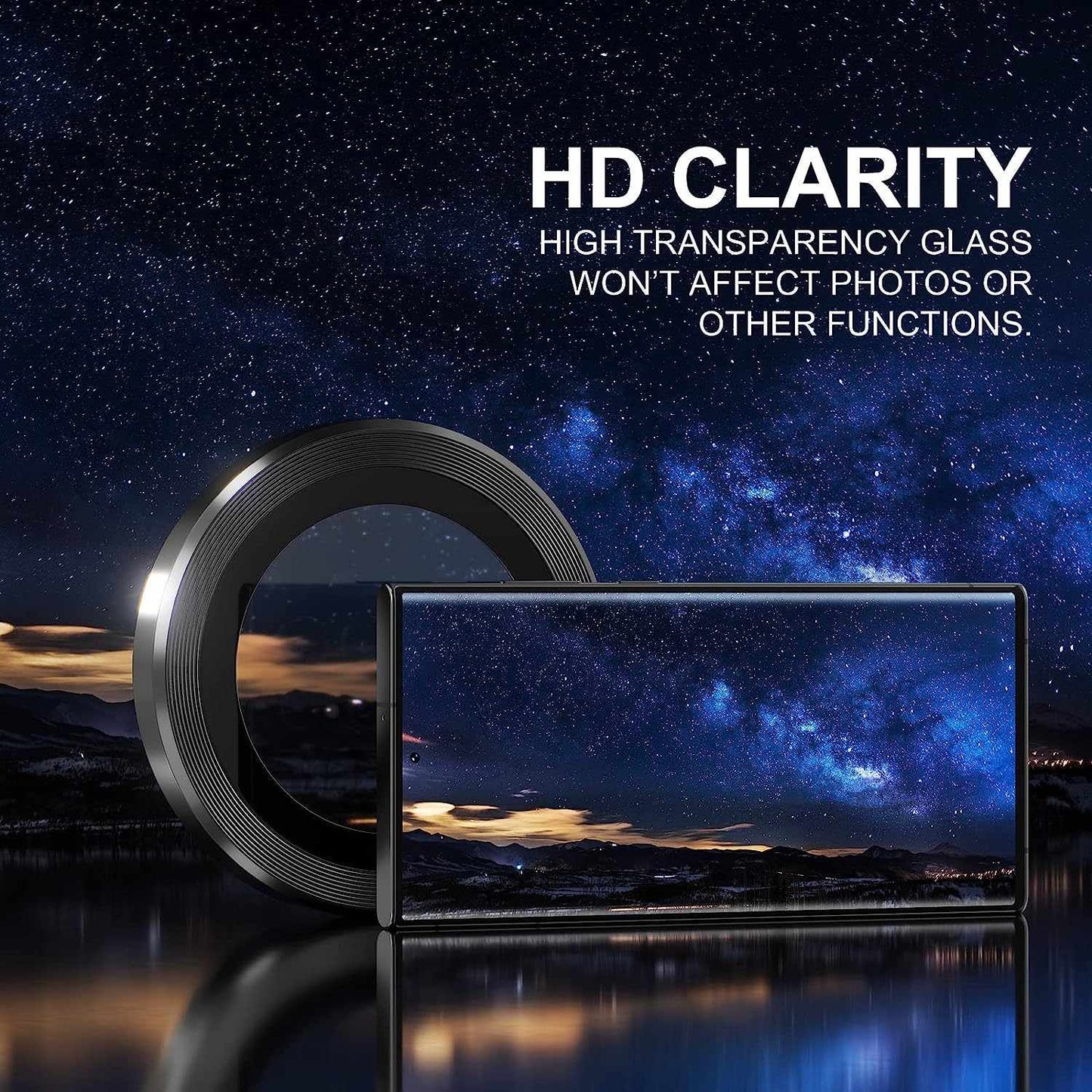 Svart Samsung S23 Ultra Kamera Linsskydd Generic